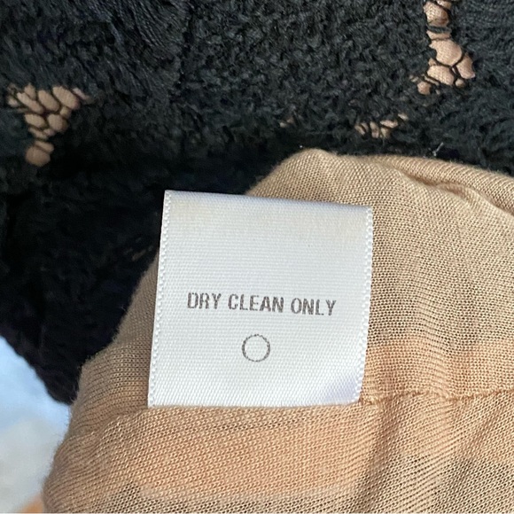 A.L.C ALC Scarlett crewneck long sleeve nude black lace mini dress - Picture 11 of 12